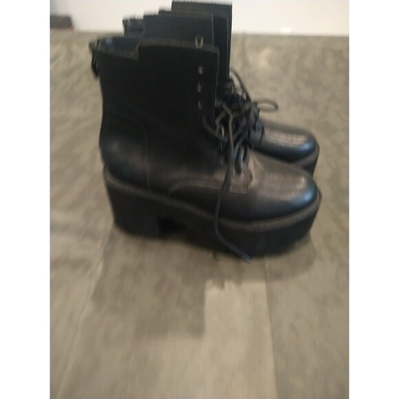 Chunky Platform Boots Eur 37 Goth Grunge Y2K - Picture 9 of 11